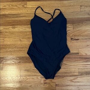 Aerie Classic Navy Blue Strappy Back One-Piece Swimsuit
